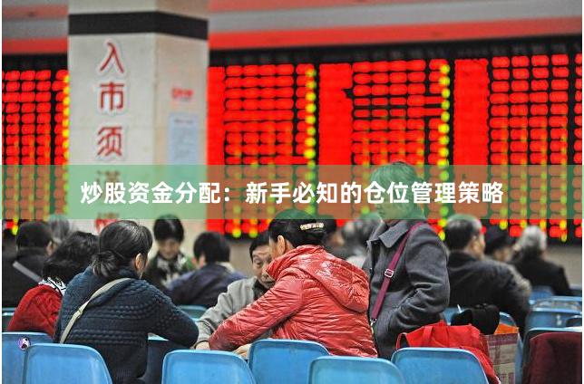 炒股资金分配:新手必知的仓位管理策略